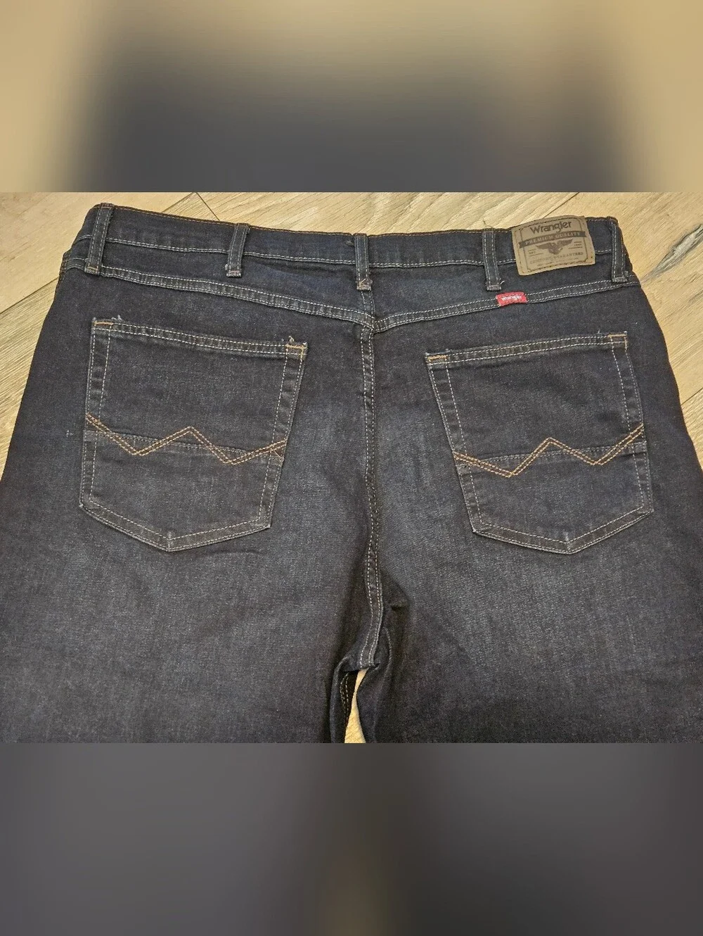 Wrangler Five Star Premium Men's Straight Fit Jeans 38x32 Dark Wash Stretch NWT